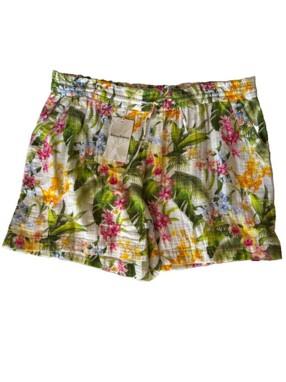 Tommy Bahama Women's XL Breezy Blooms Island Cotton Gauze Easy Shorts Floral - Picture 3 of 8